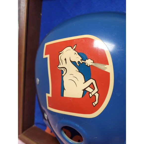 1968 Embosograph Riddell Half Helmet Plaque NFL Denver Broncos Vintage Football - Picture 2 of 10